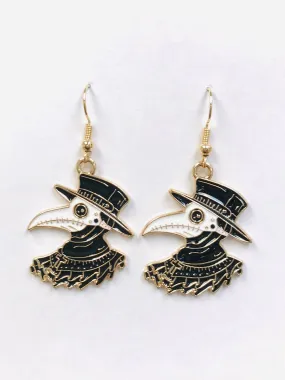 2prs Plague Doctor Earrings / Raven Mask / Medieval Doctor / Bird Doctor / Alchemy Earrings / Nu Goth Earrings / Pandemic Nurse 