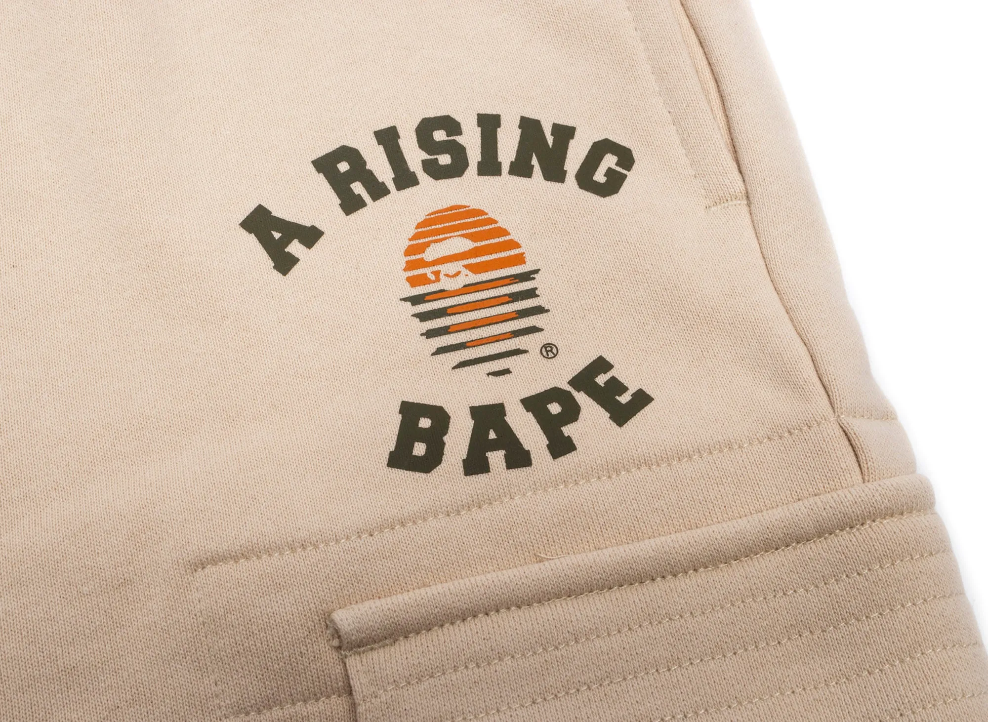 A Bathing Ape A Rising Bape Military Sweatpants in Ivory xld