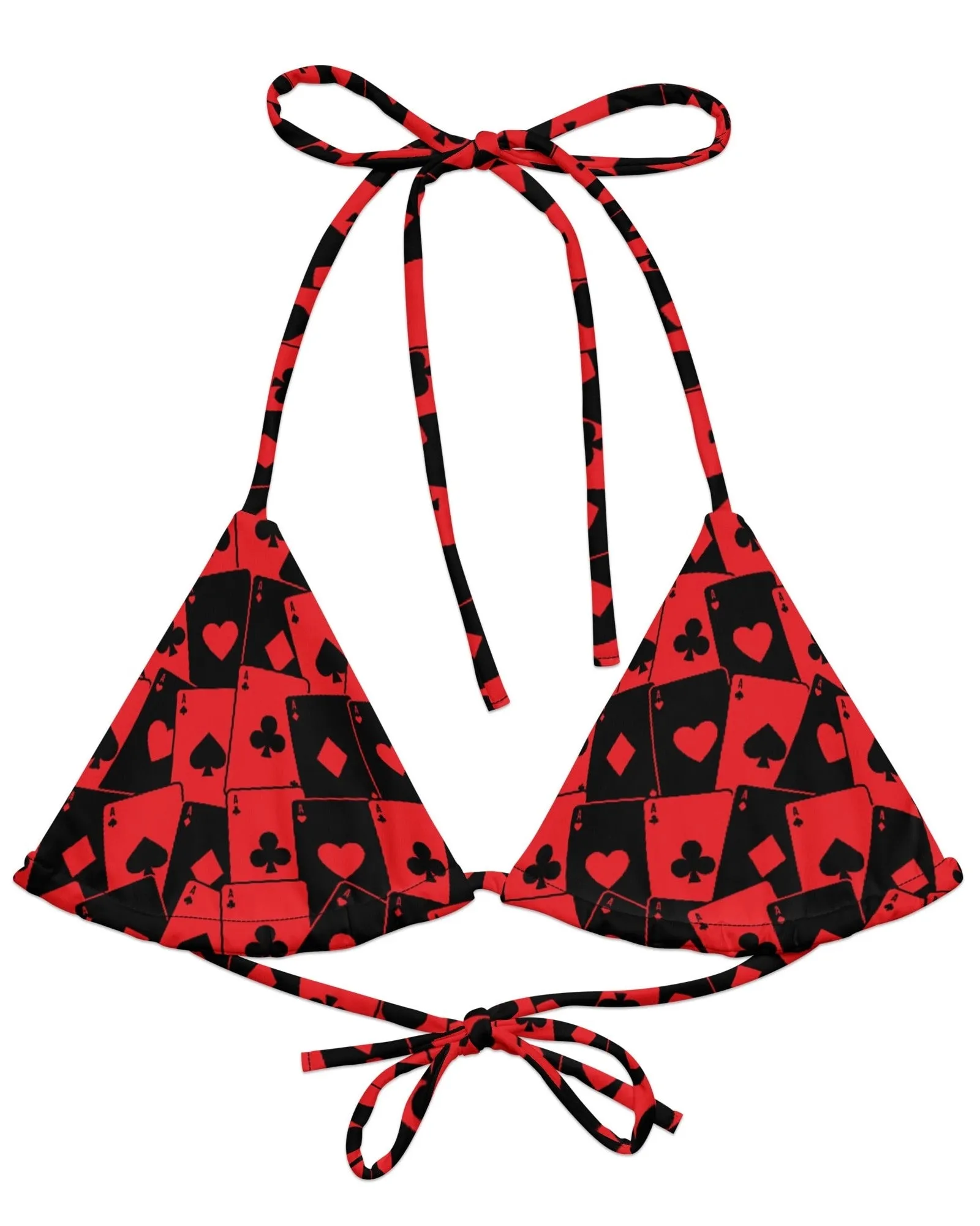 Ace Of Hearts Bikini Top