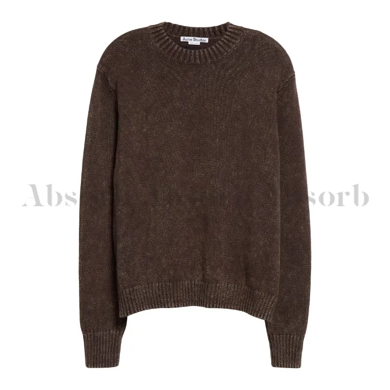 Acne Studios  |Crew Neck Long Sleeves Plain Cotton Designers Sweaters