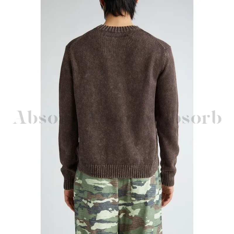 Acne Studios  |Crew Neck Long Sleeves Plain Cotton Designers Sweaters