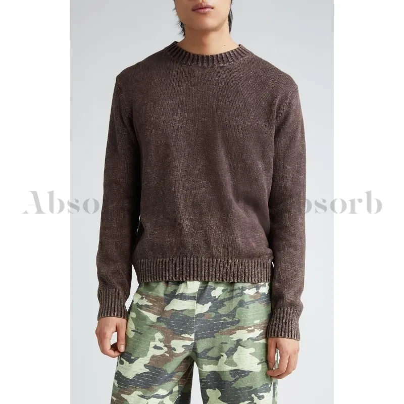 Acne Studios  |Crew Neck Long Sleeves Plain Cotton Designers Sweaters