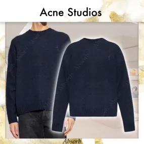 Acne Studios  |Crew Neck Wool Long Sleeves Plain Designers Sweaters