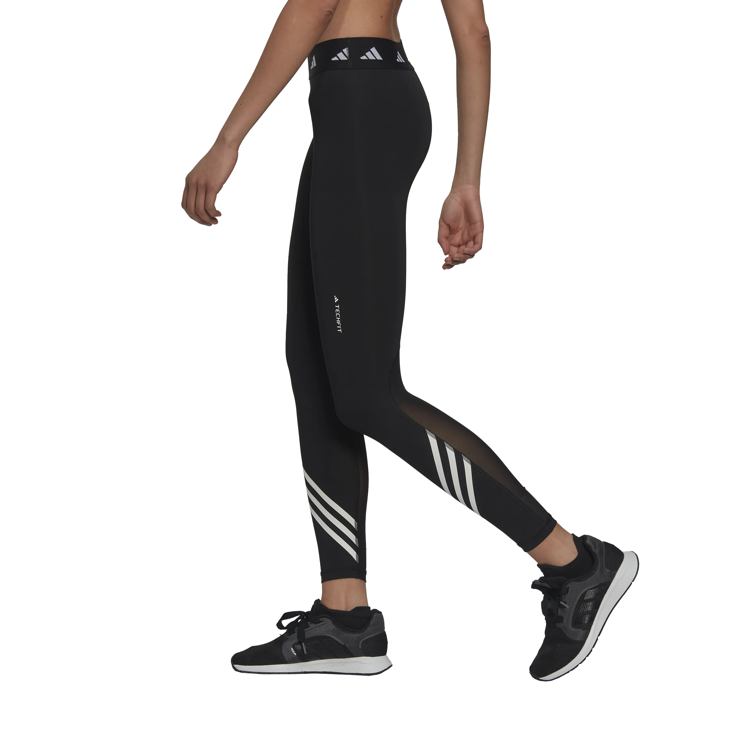 adidas TF 3 Stripes 7/8 Training Tights - Womens - Black