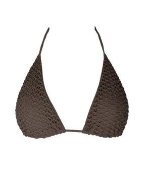 AKARA Top -Mesh Brown