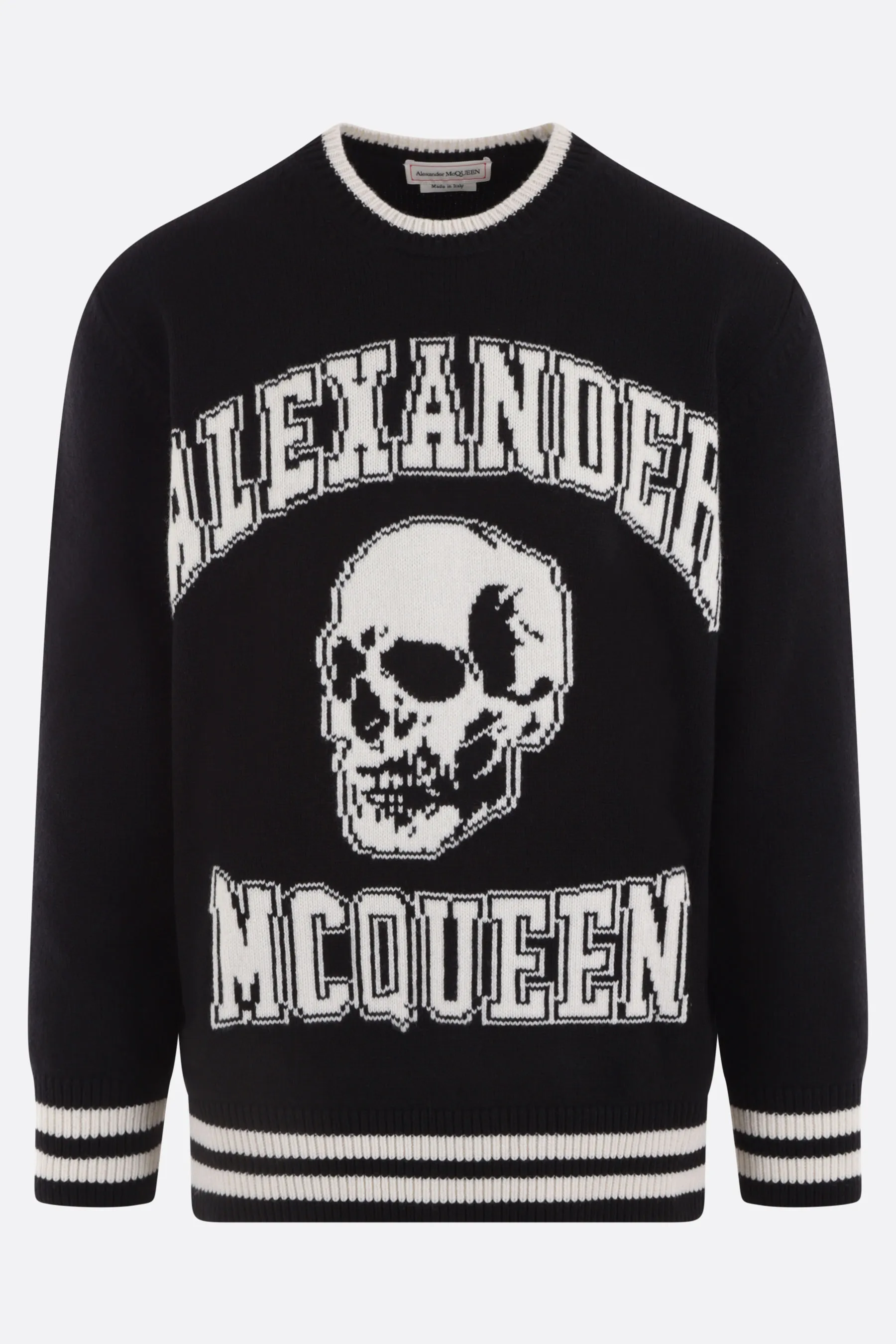 alexander mcqueen  |Crew Neck Skull Wool Cashmere Long Sleeves Plain Logo