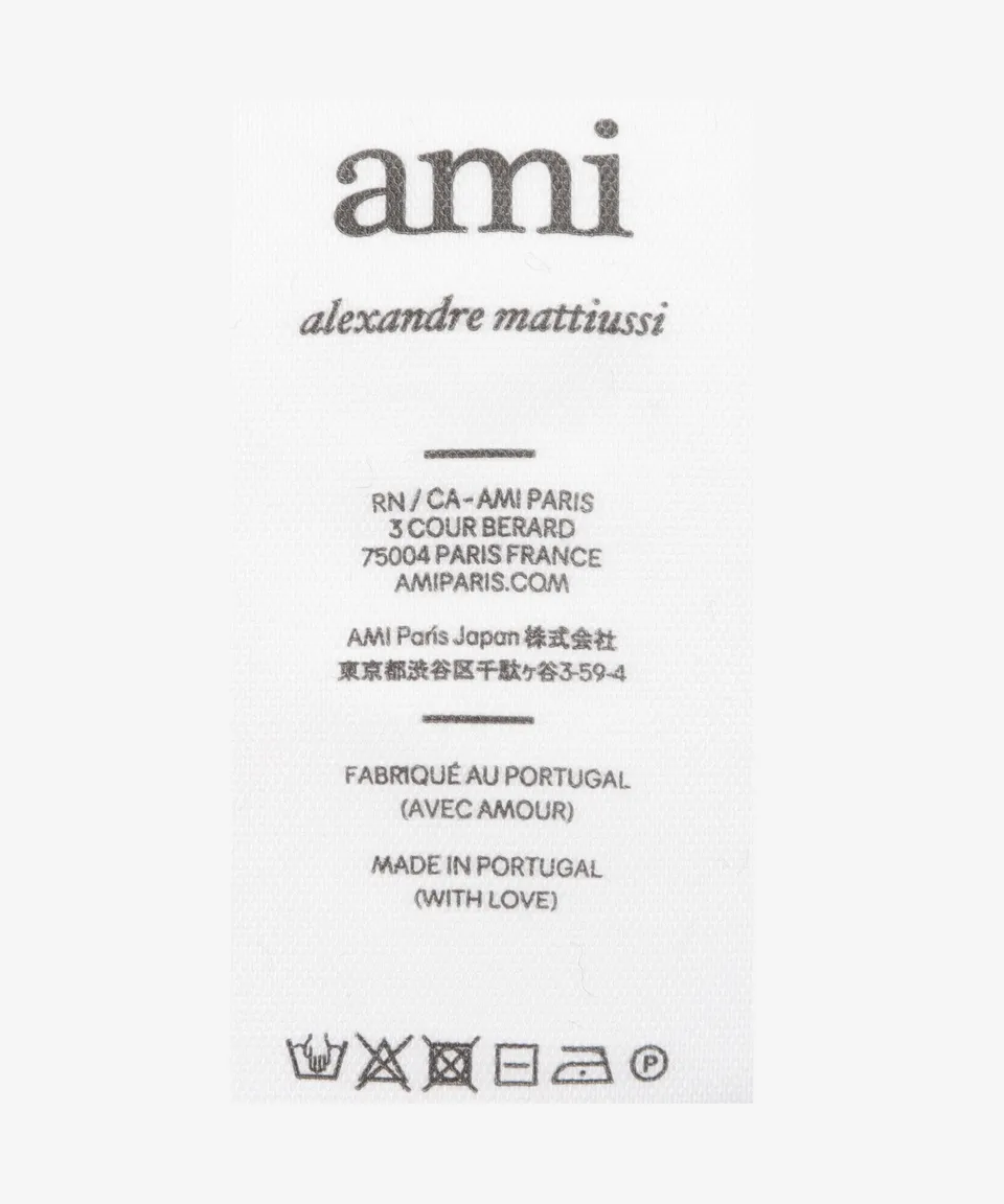 AMI PARIS  |Wool Street Style Long Sleeves Plain Logo Designers Sweaters