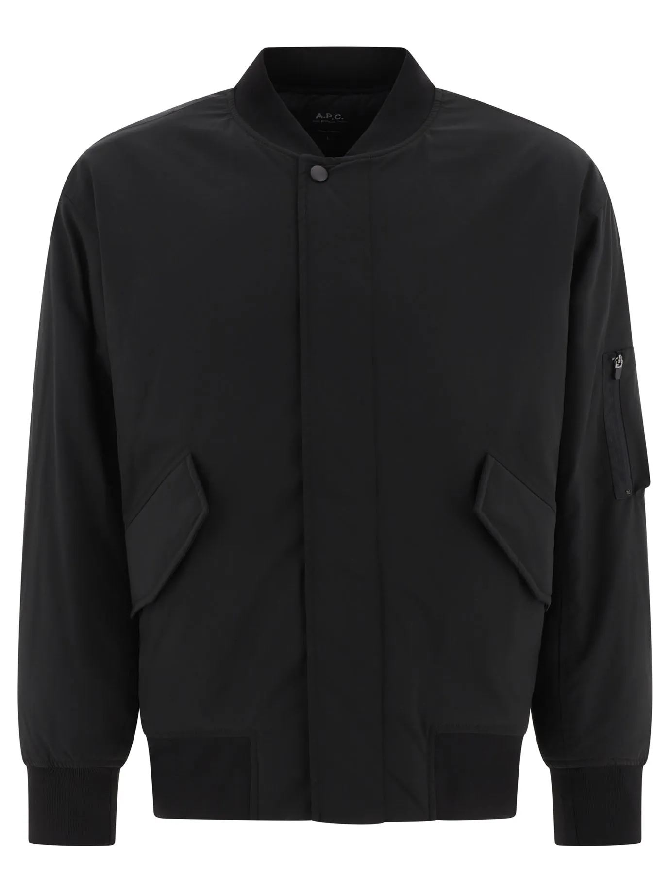 A.P.C. Sleek Black Bomber Jacket for Men - Seasonal Essential for FW24