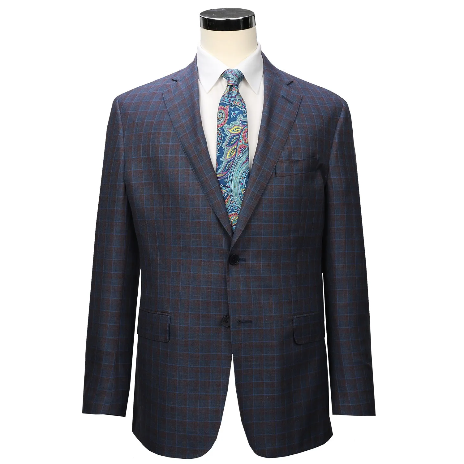 Audubon Blue & Red Check Sport Coat