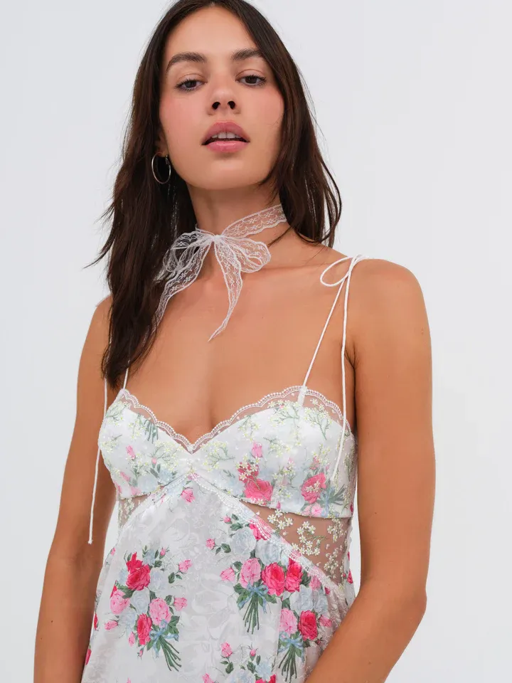 Babys Breath Midi Slip Dress by For Love & Lemons