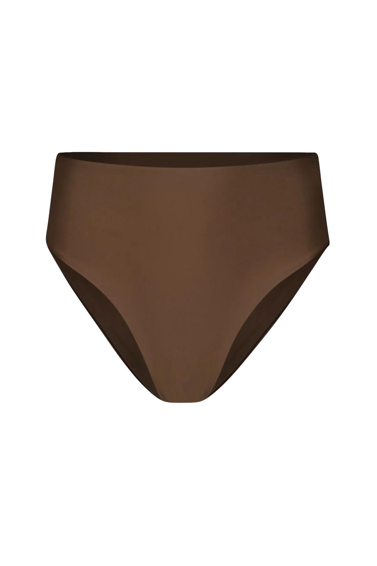 Bahia Bikini with Pearl & High-Waisted Bottom in Brown - Bottom