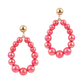 Barbie Theme Pearl Finish Bead Dangle Earrings