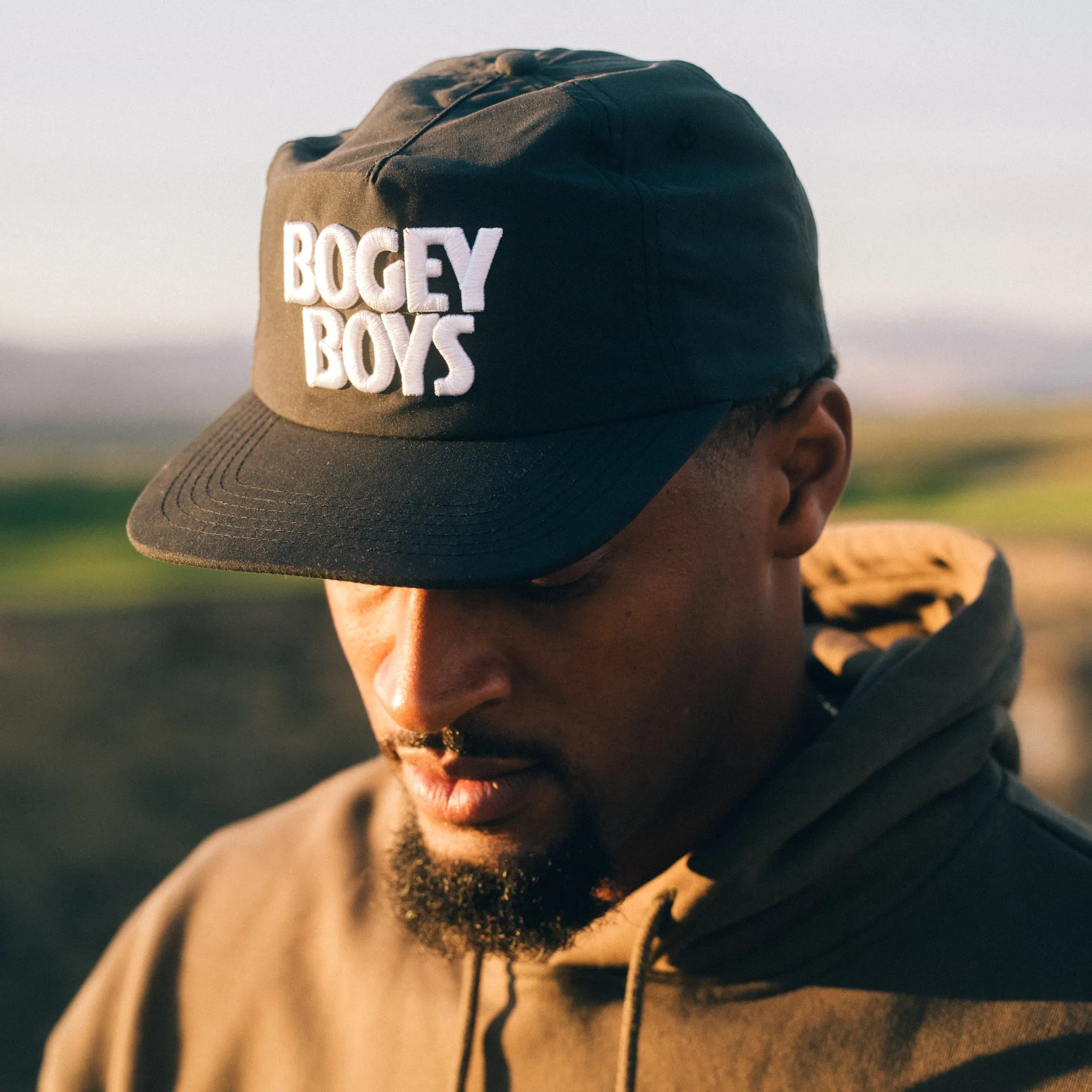 Bold Stacked Logo Hat - Black