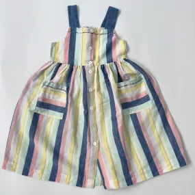 Bonpoint Stripe Linen Summer Dress: 10 Years, 12 Years