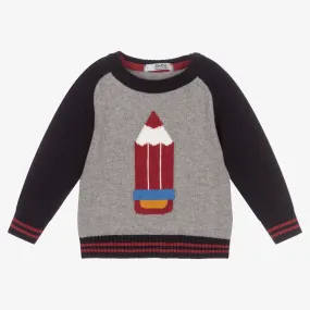 Boys Grey Pencil Sweater