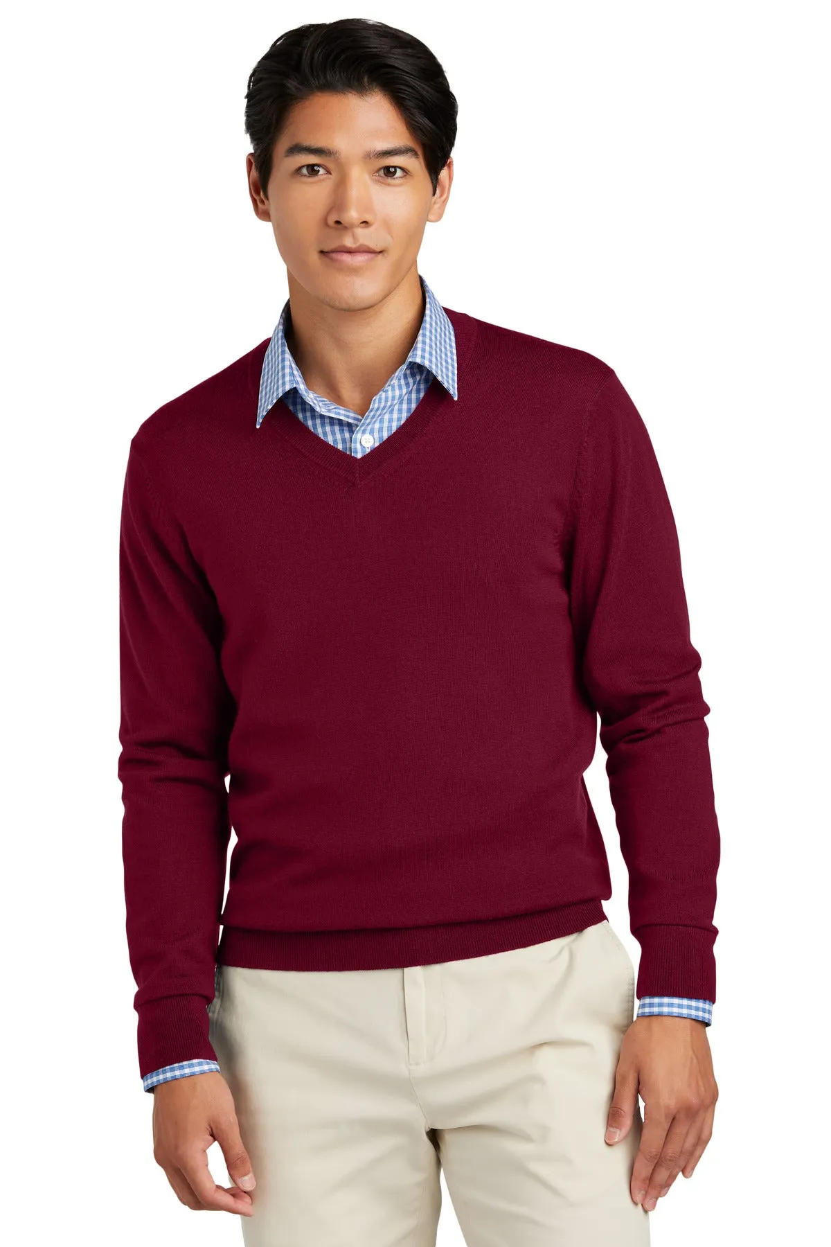 Brooks Brothers Washable Merino V-Neck Sweater. BB18410