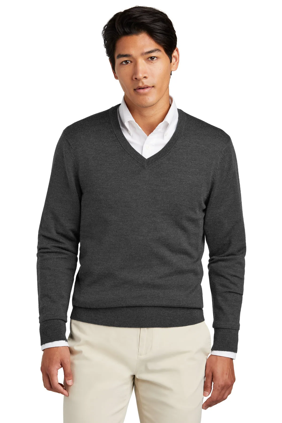 Brooks Brothers Washable Merino V-Neck Sweater. BB18410