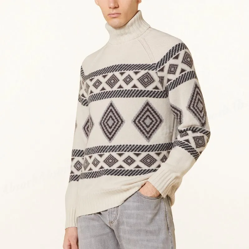 BRUNELLO CUCINELLI  |Cashmere Street Style Long Sleeves Tribal Sweaters