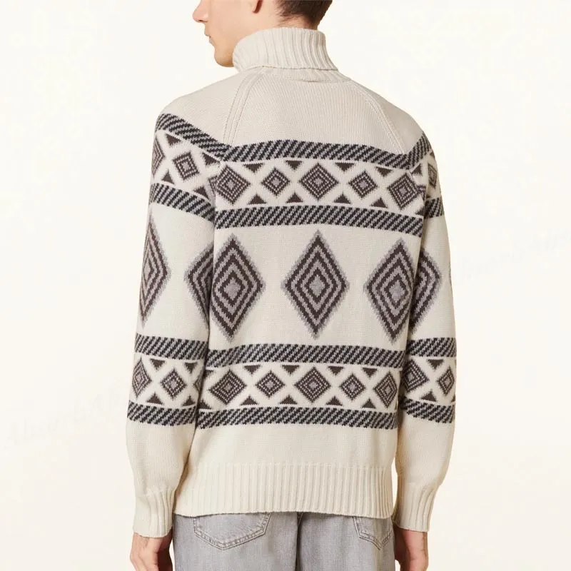 BRUNELLO CUCINELLI  |Cashmere Street Style Long Sleeves Tribal Sweaters