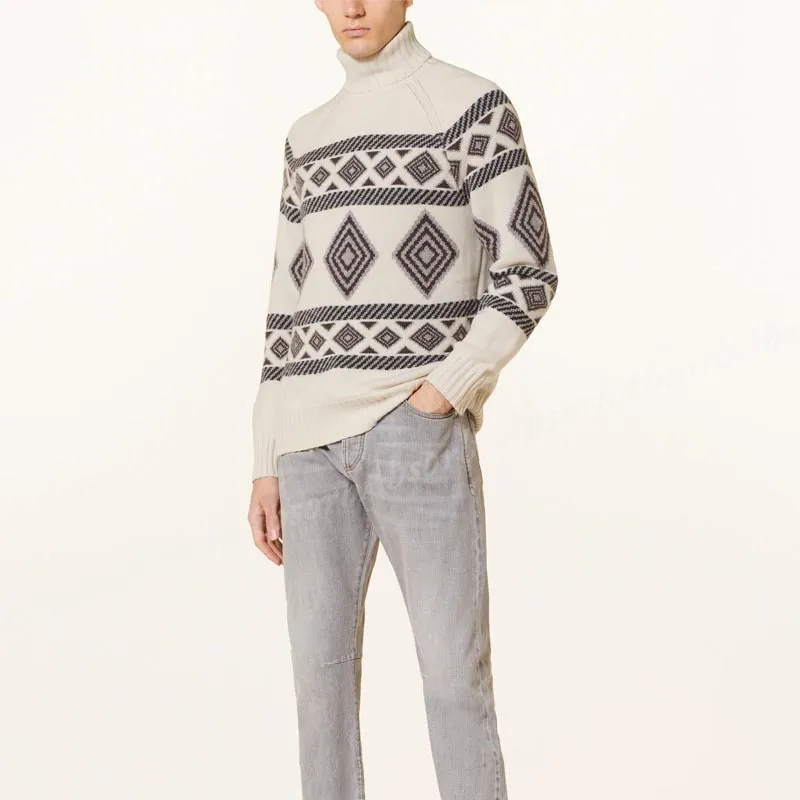 BRUNELLO CUCINELLI  |Cashmere Street Style Long Sleeves Tribal Sweaters