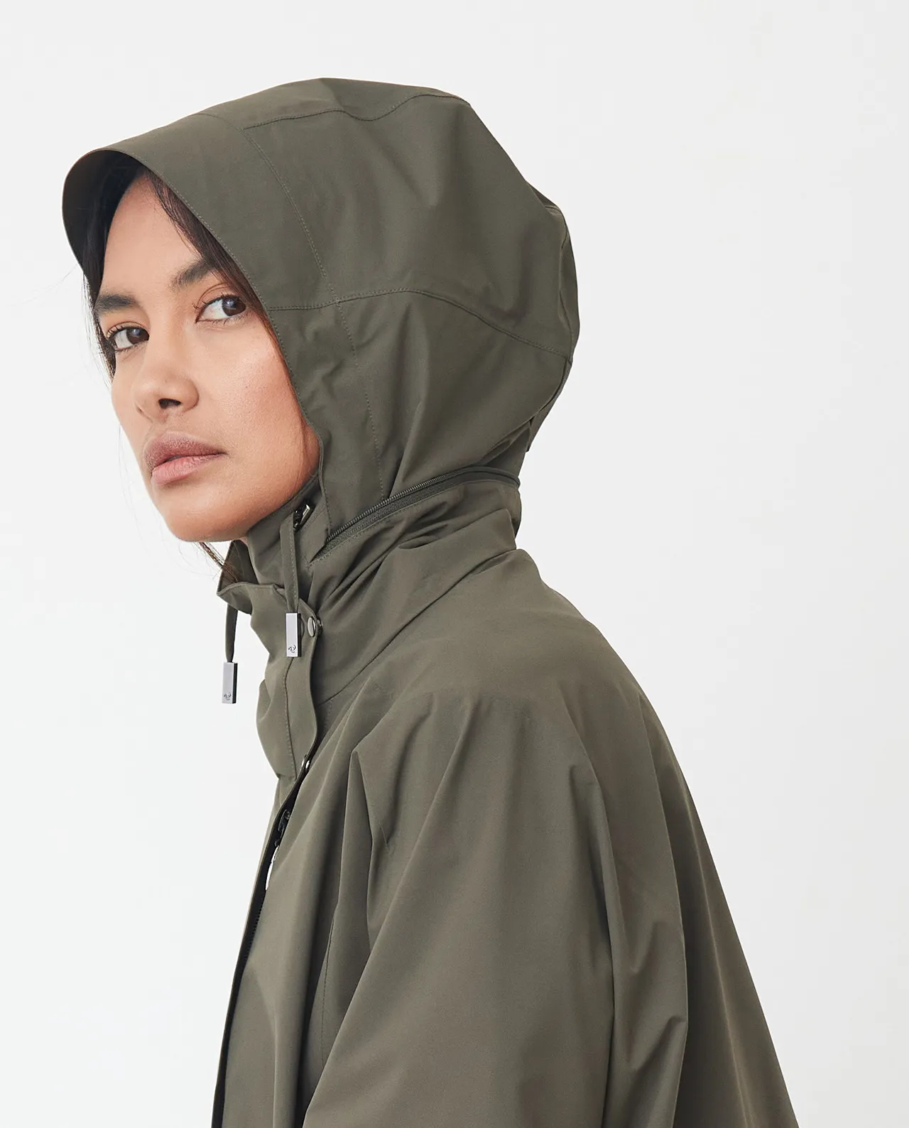 Buy Waterproof Odyssey Dark Olive - Women's Waterproof Coat with Hood | Protected Species