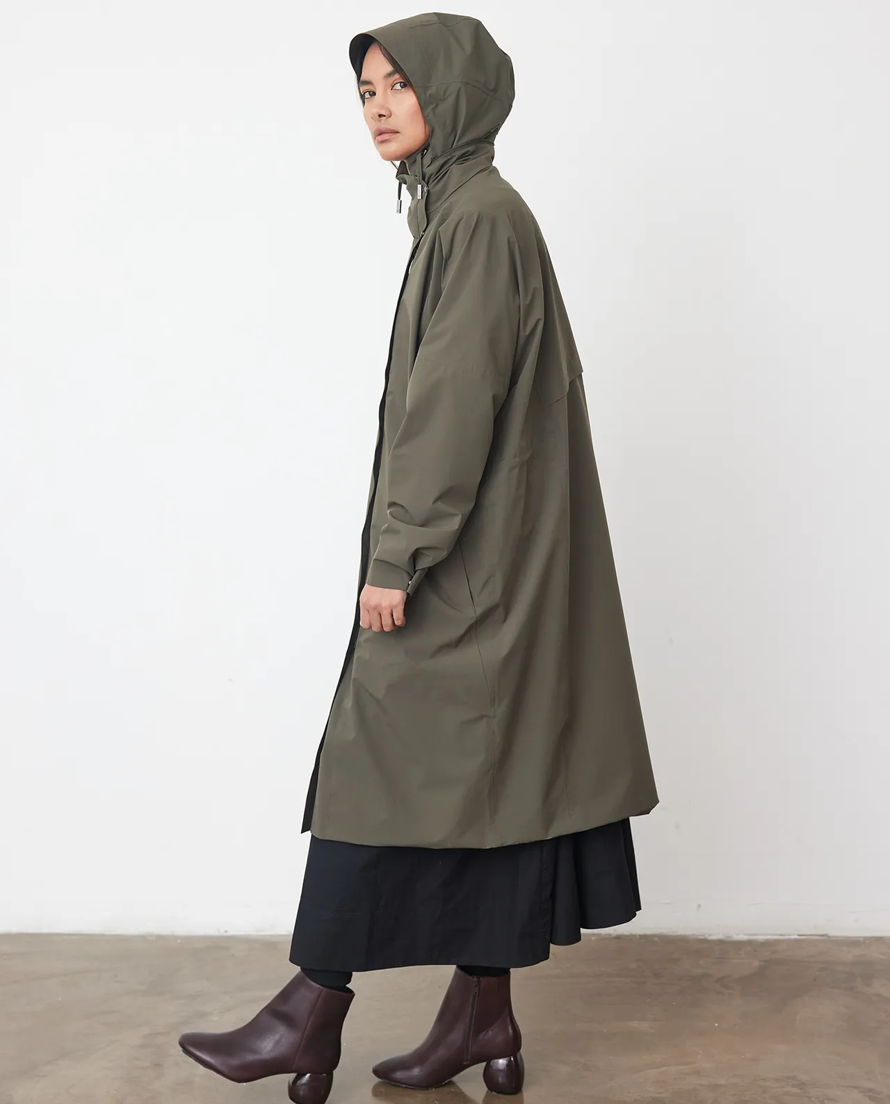 Buy Waterproof Odyssey Dark Olive - Women's Waterproof Coat with Hood | Protected Species