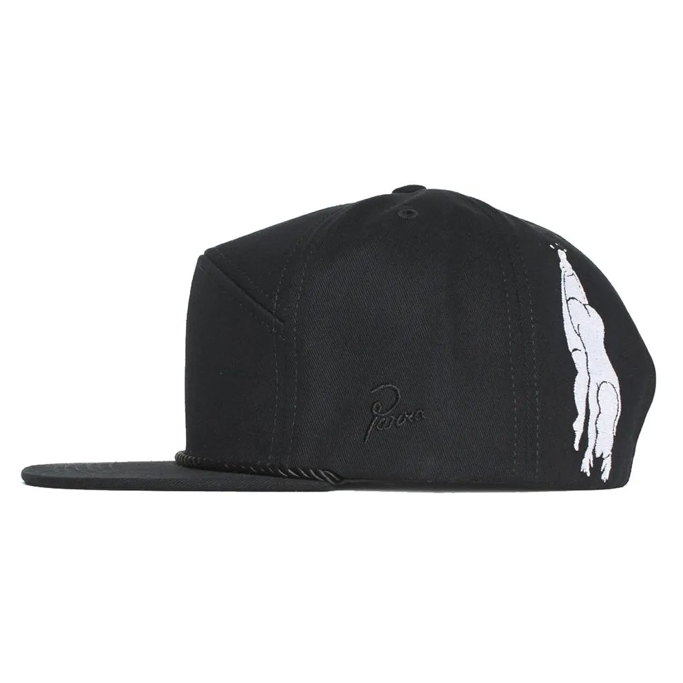 BY PARRA 6 PANEL KING HAT HANGING // BLACK