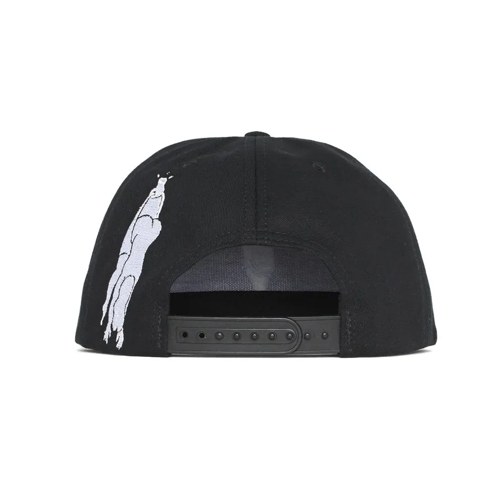 BY PARRA 6 PANEL KING HAT HANGING // BLACK