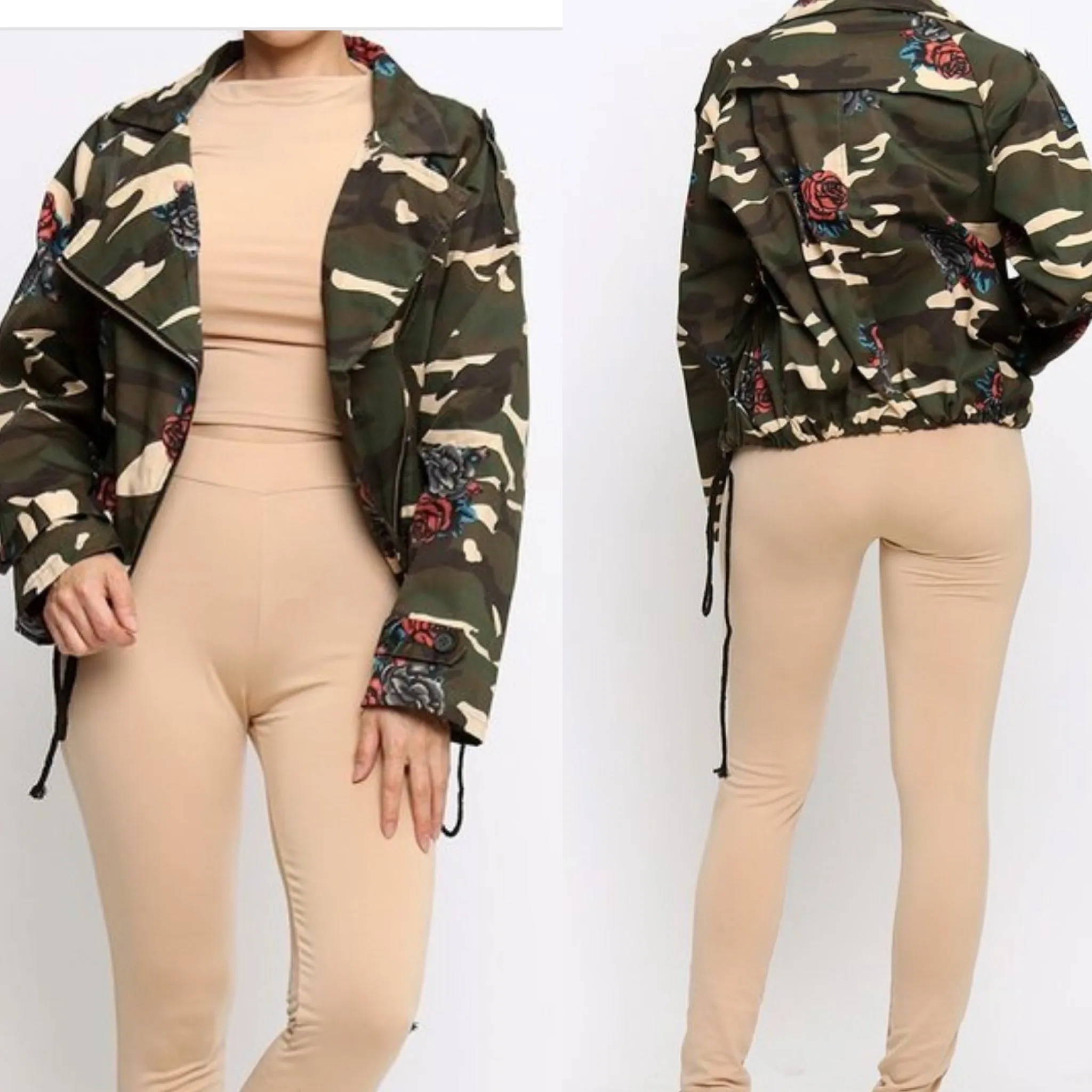 Camo & Roses Jacket