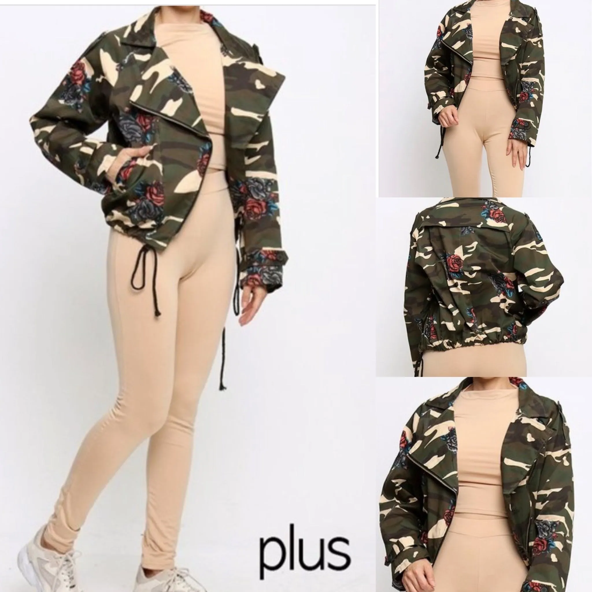 Camo & Roses Jacket