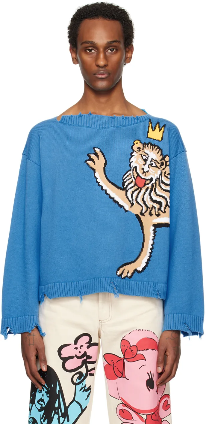 Charles Jeffrey LOVERBOY  |Street Style Long Sleeves Cotton Sweaters