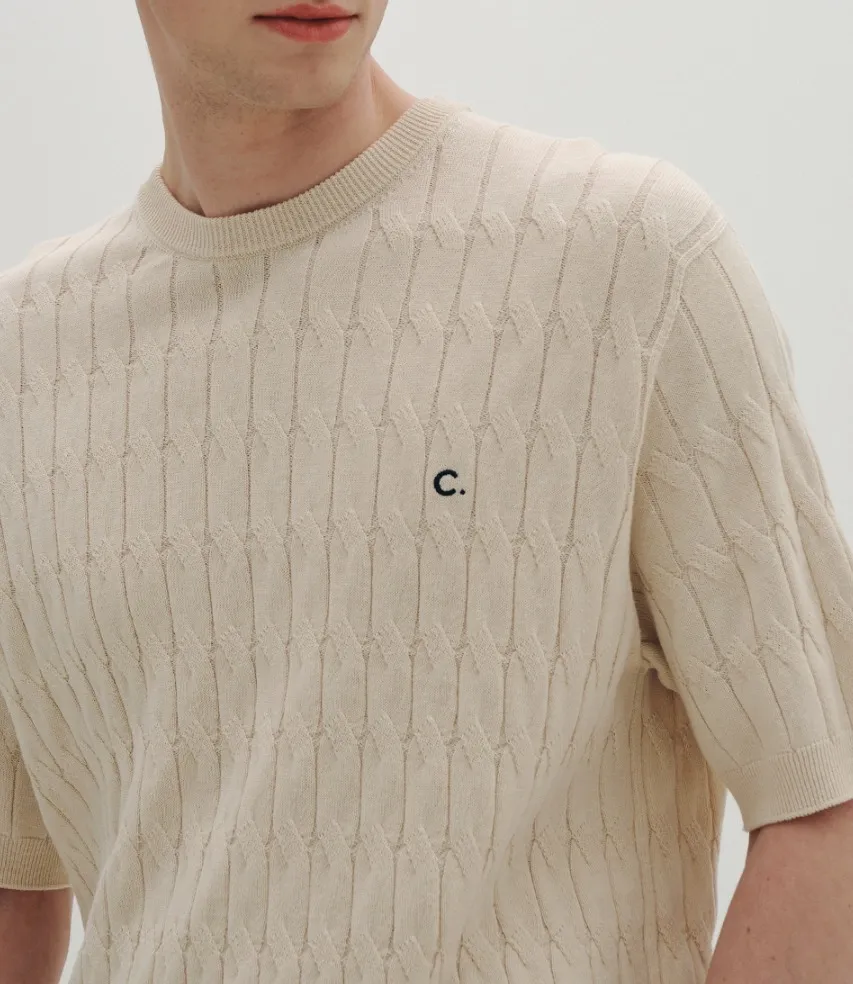 clove  |[Clove]★Cable Round neck Knit_Men