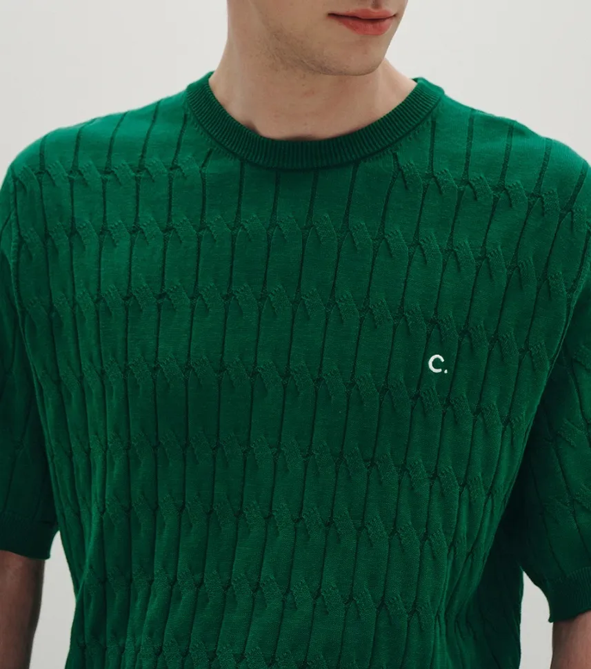 clove  |[Clove]★Cable Round neck Knit_Men