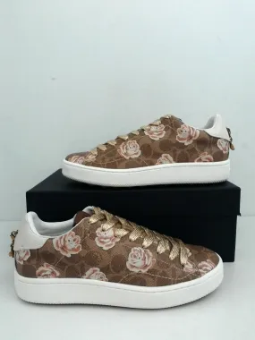 Coach Women's Low Top Sneaker Brown Leather Size 8 B