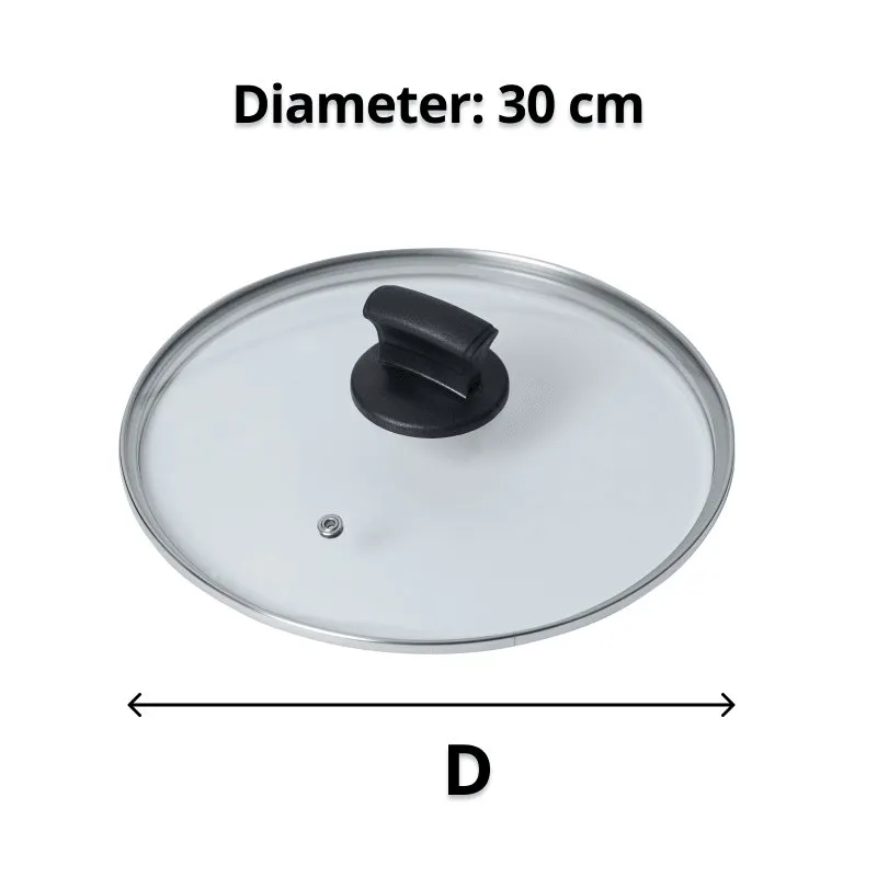 Connoisseur Glass Lid Cap 30cm Pan Frypan Pot Transparent 300mm 8 Pack BULK