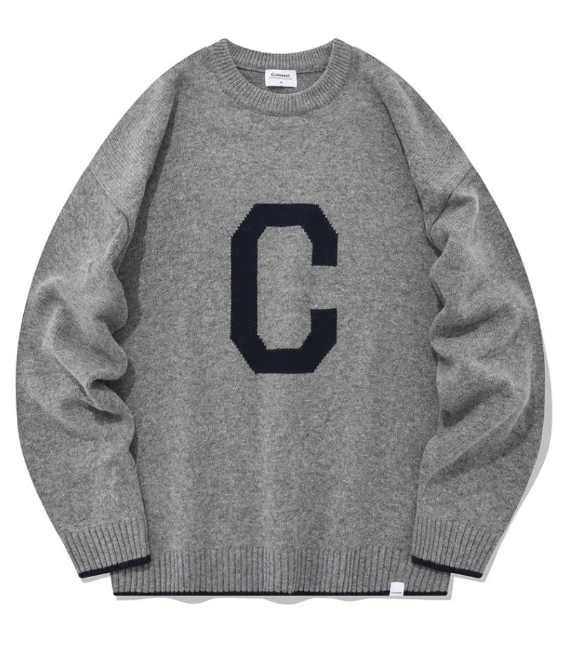 COVERNAT  |[COVERNAT]★Lambswool C Logo Crew Neck Kni.t