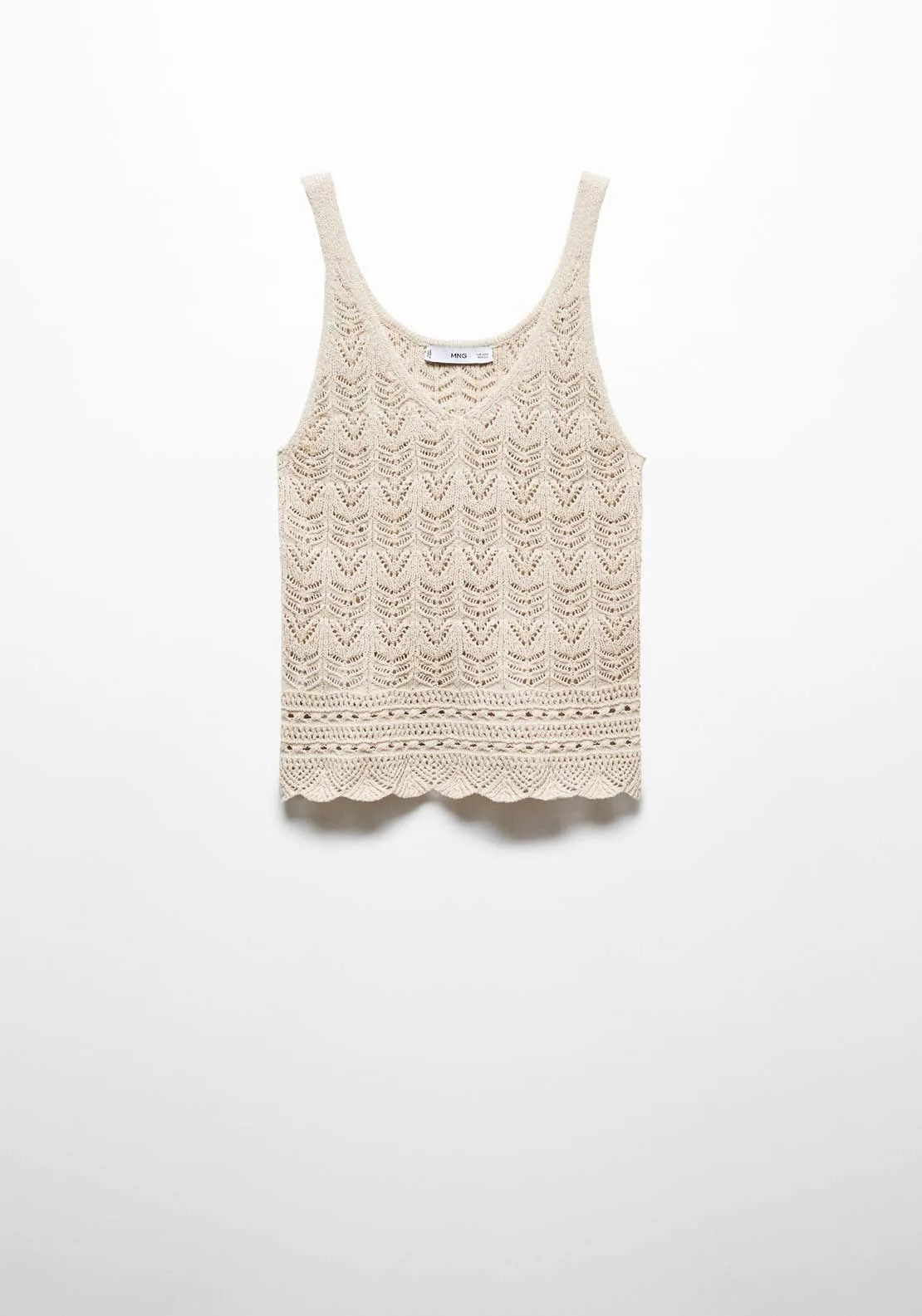 Crochet-knit top