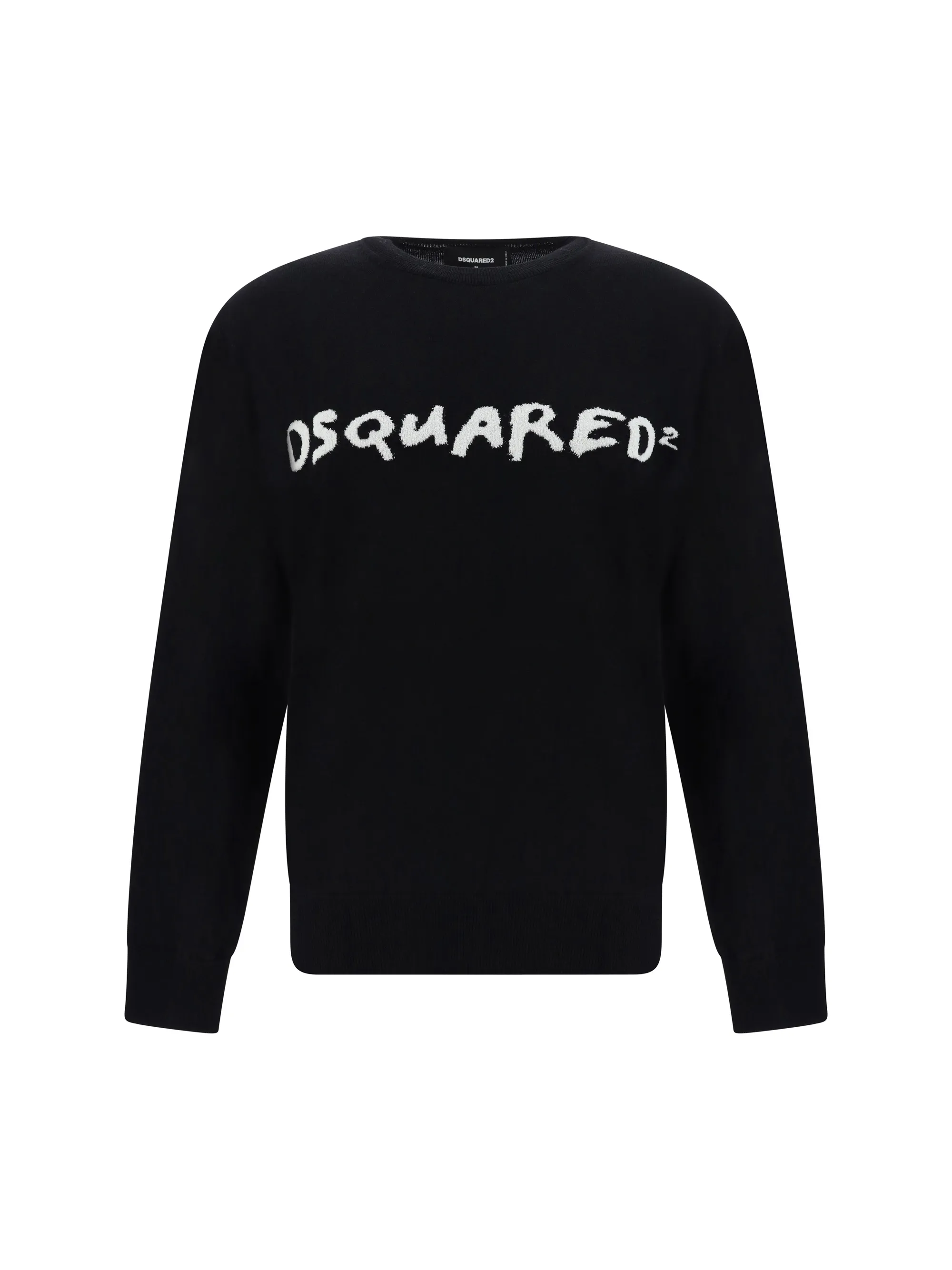 D SQUARED2  |Crew Neck Monogram Wool Long Sleeves Cotton Luxury Sweaters