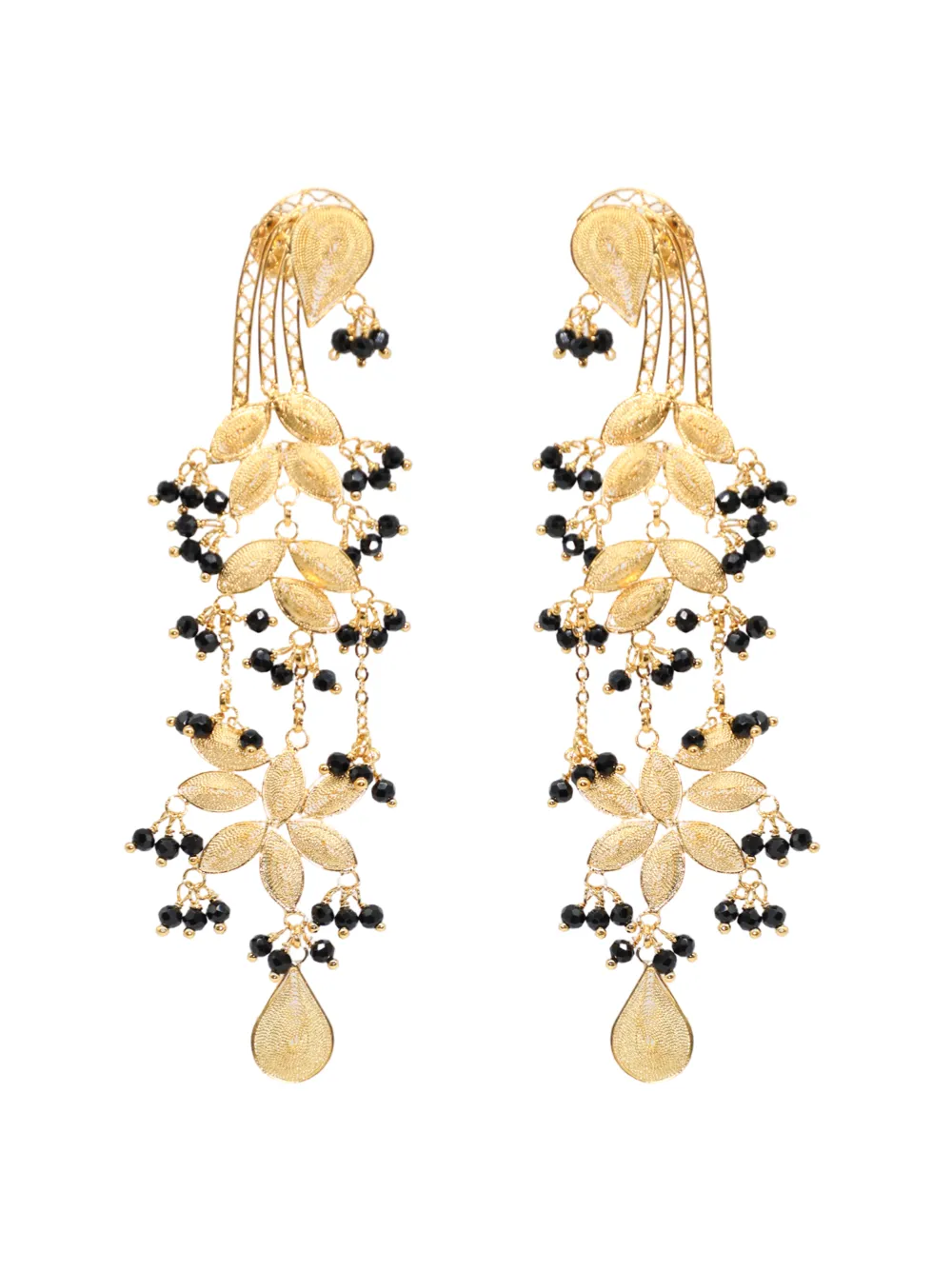 Denise Nader Arabesque Leaf Earrings