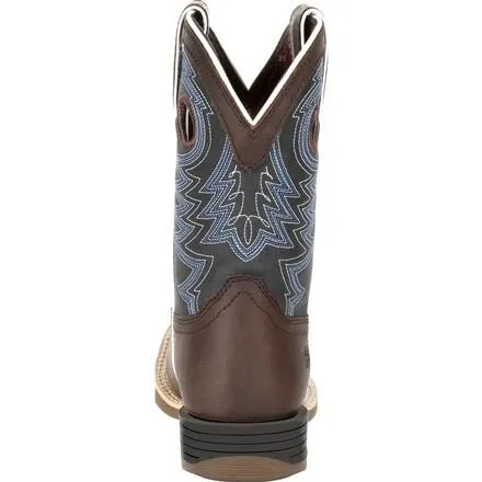 Durango® Lil' Rebel Pro™ Big Kid's Blue Western Boot