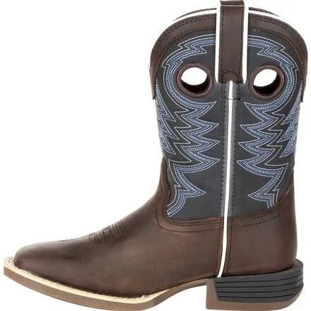 Durango® Lil' Rebel Pro™ Big Kid's Blue Western Boot