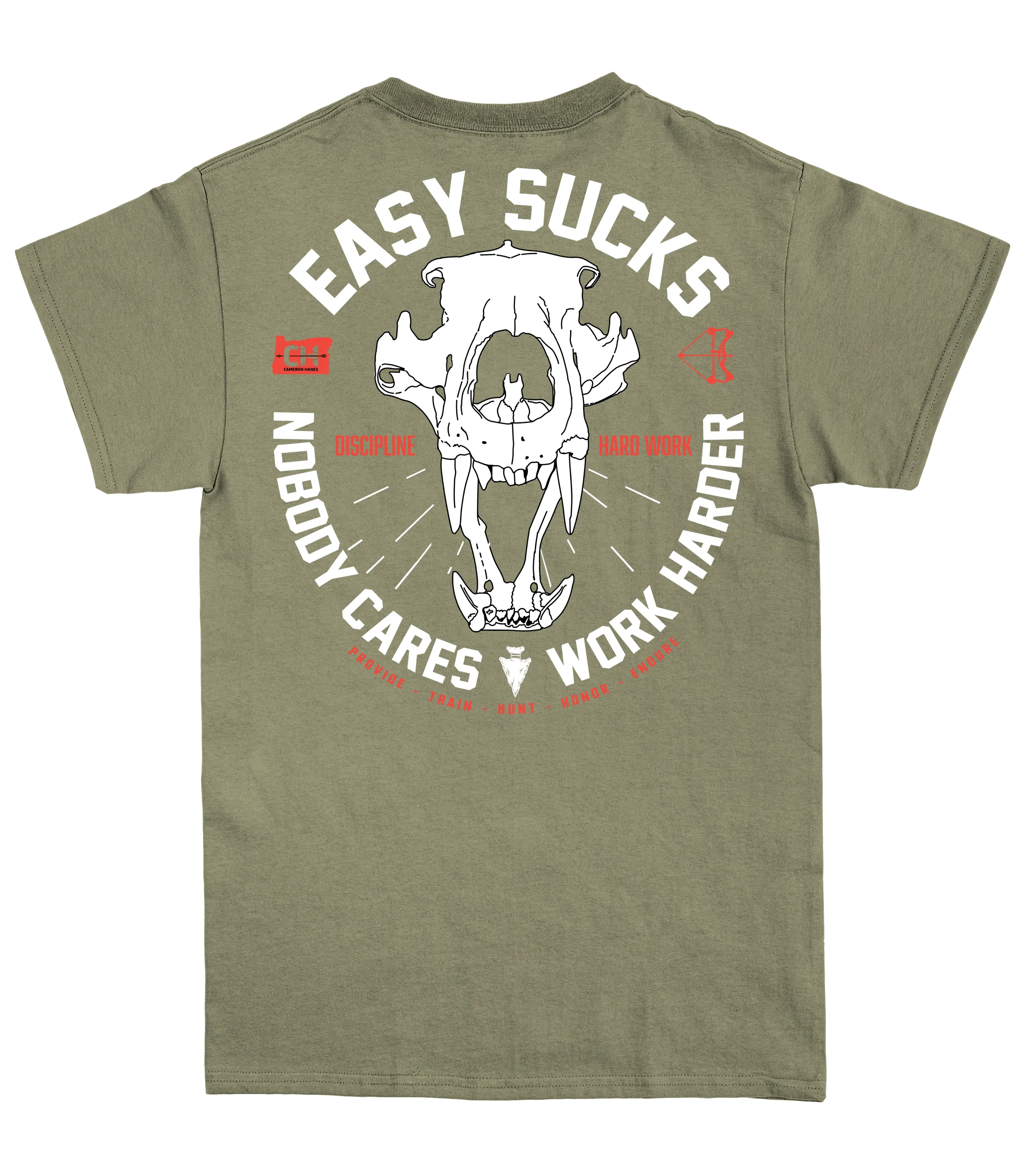 Easy Sucks Bear Skull T-Shirt