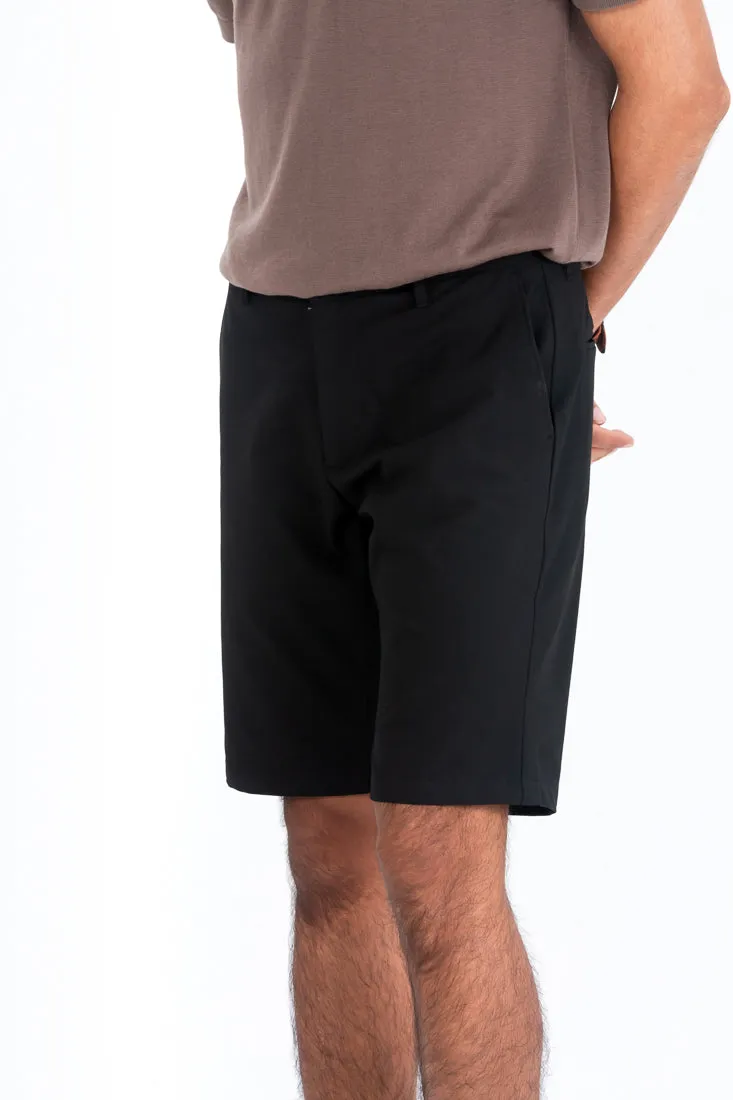 Ebony Black Stretch Chino Shorts