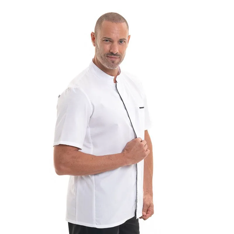 EKOL Men's White Short Sleeve Kitchen Coat - ROBUR