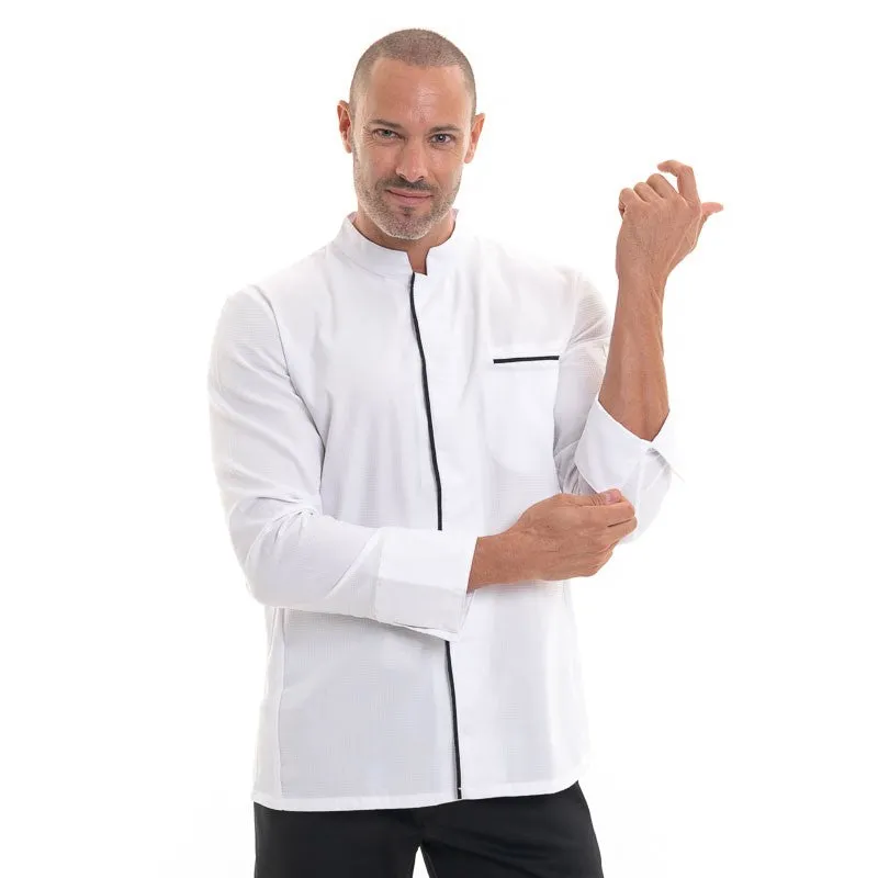 EKOL Men's White Short Sleeve Kitchen Coat - ROBUR