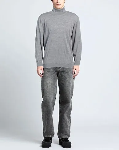 Ermenegildo Zegna  |Wool Long Sleeves Plain Oversized Luxury Sweaters