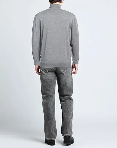 Ermenegildo Zegna  |Wool Long Sleeves Plain Oversized Luxury Sweaters