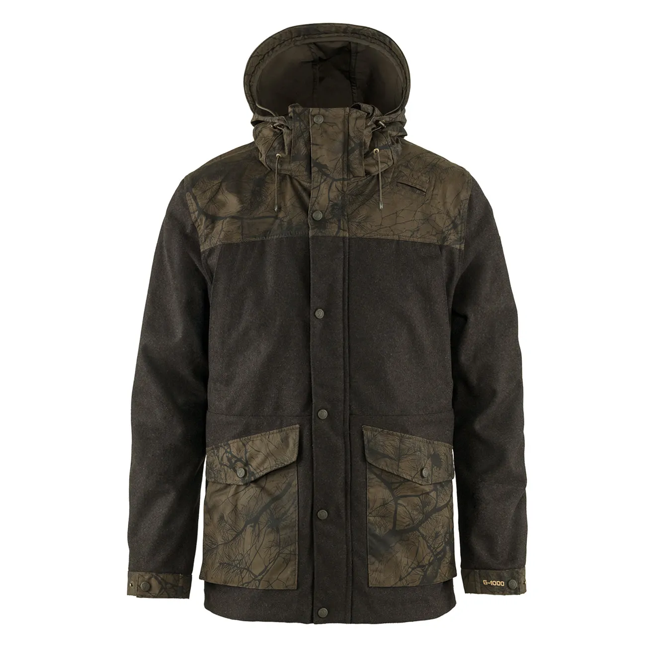 Fjallraven Varmland Wool Jacket Dark Olive / Dark Olive Camo