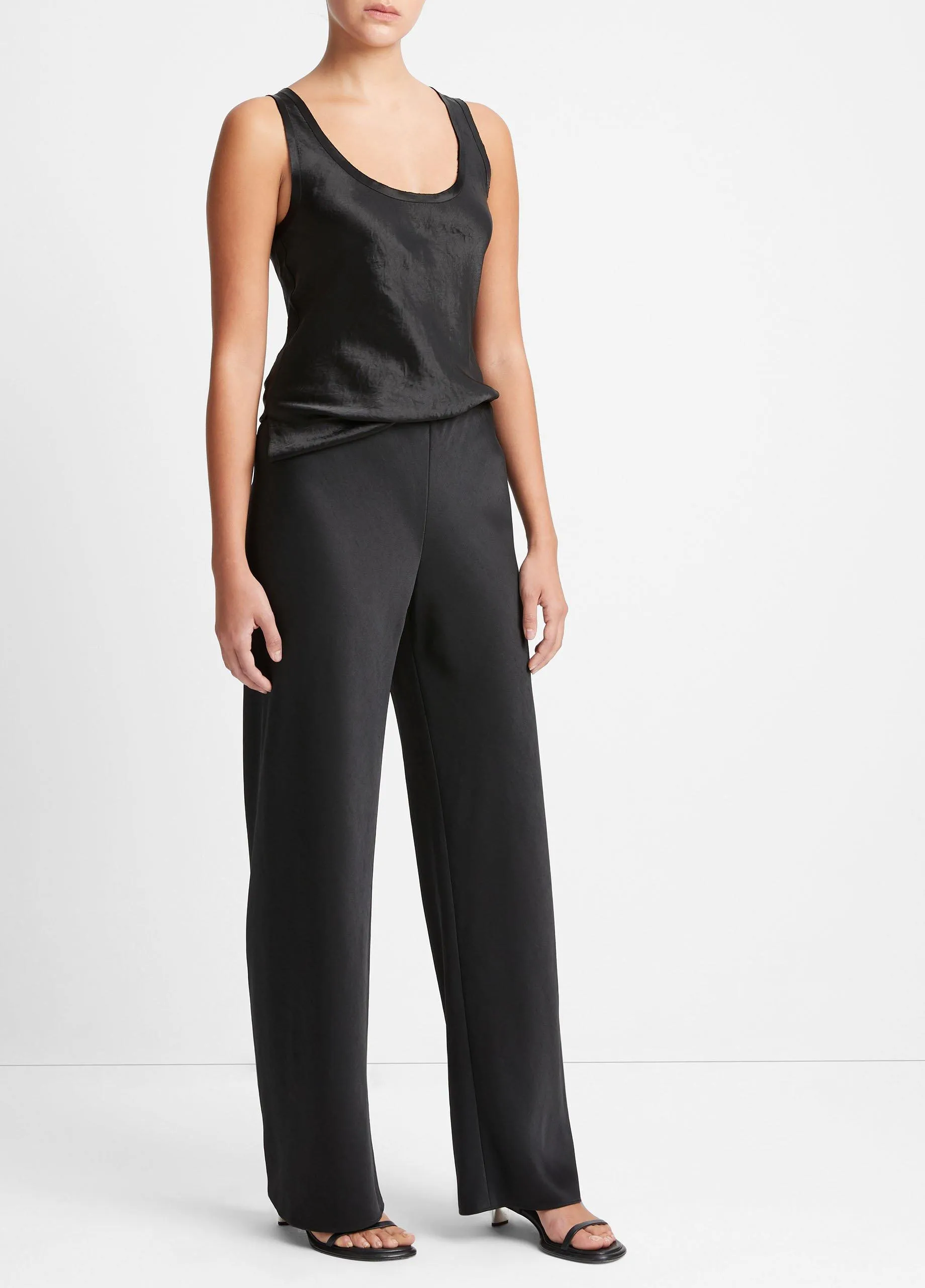 Fluid Satin Bias Pant