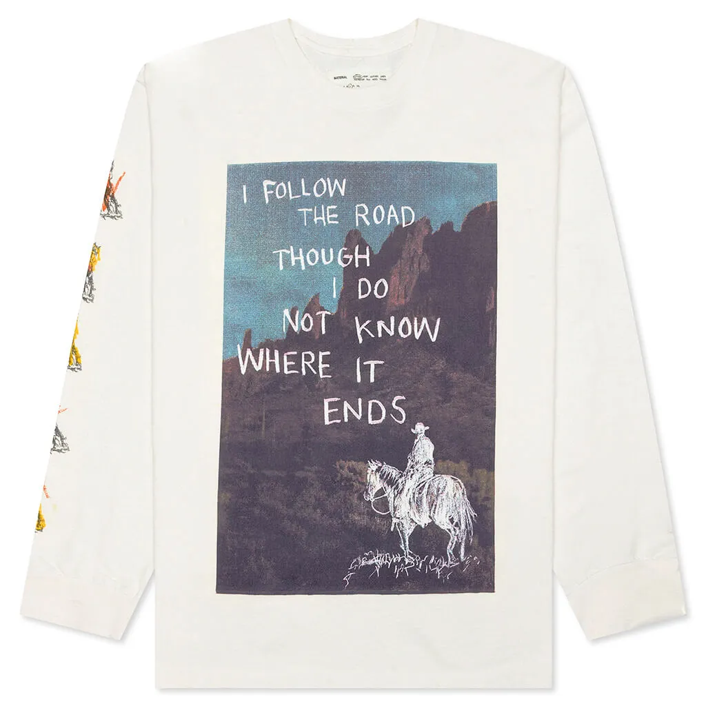 Follow The Road L/S T-Shirt - Bone